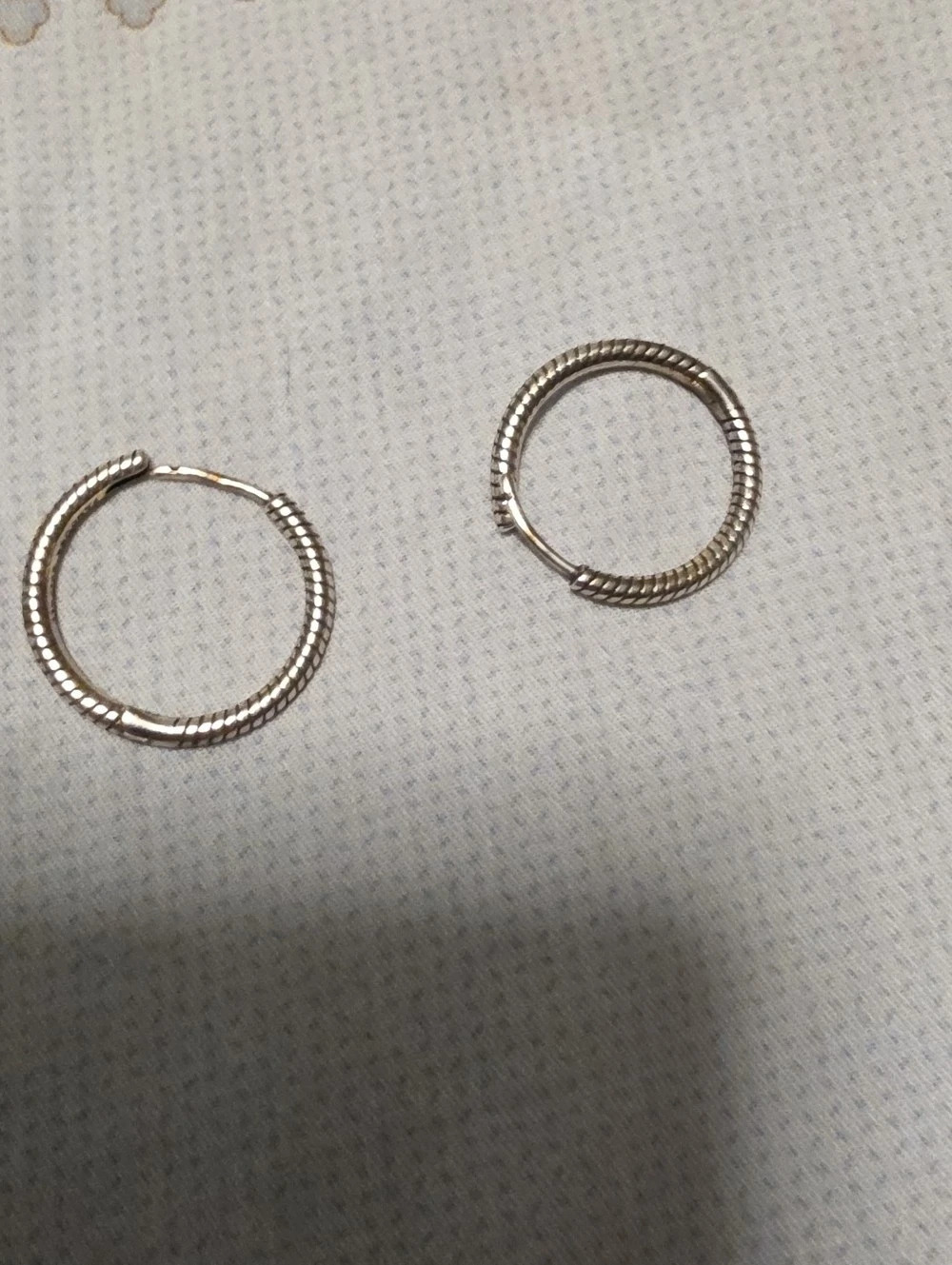 Pandora Moments Large Charm Hoop Earrings, Silver